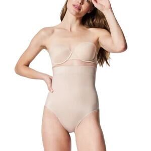 SPANX Women’s Shapewear Suit Your Fancy High-Waisted Thong Nude Beige Size XL